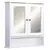 Buy kleankin Wall-mounted Bathroom Cabinet Mirror Door Organiser Storage Shelves Living Room White