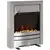 Buy HOMCOM 2KW Stainless Steel Electric Fireplace Pebble Burning Effect Heater Fire Flame Indoor Stove LED Lighting