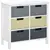 Buy HOMCOM 6 Drawer Storage Tower, Dresser Chest with Wood Top, Organiser Unit for Closets Bedroom Nursery Room Hallway