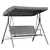 Buy Outsunny 3 Seater Swing Chair, Garden Swing Bench with Canopy, Breathable Mesh Seat and Heavy Duty Steel Frame for Patio, Yard, Grey