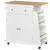 Buy HOMCOM Kitchen Island on Wheels, Mobile Storage Trolley, Rolling Kitchen Cart with Rubber Wood Top, 2-Door Cabinets, 2 Drawers, Adjustable Shelf, 3-Tier Spice Rack, Drawers