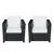 Buy Outsunny 2 Rattan Garden single Seater Chair All Weather Wicker Weave Single Sofa chair armchair Patio Black