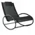 Buy Outsunny Rocking Chair Sun Lounger Recliner Rocker Texteline Fabric Patio Garden Relaxer with Pillow, Black