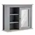 Buy kleankin Bathroom Wall Mirror Cabinet, Cupboard with Door, Storage Cabinet with Adjustable Shelf for Corridors Living Rooms, Grey