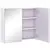 Buy Bathroom Mirror Cabinet, 3-Tier Wall Mount Bathroom Storage Cabinet with Soft-Close Hinges and Adjustable Shelf, Double Door Cupboard, 70 x 15 x 60 cm, White