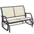 Buy Outsunny 2-Person Outdoor Glider Bench Patio Double Swing Gliding Chair Loveseat w/Power Coated Steel Frame for Garden Patio Porch, Cream