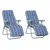Buy Outsunny Reclining Garden Chair Set of 2, 5-Level Adjustable Zero Gravity Chairs with Cushions, Folding Sun Lounger Garden Recliner Chairs with Armrests for Outdoor, Patio, Blue Stripe