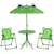Buy Outsunny Kids Folding Picnic Table Chair Set w/ Parasol, Green