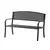 Buy Outsunny Garden Bench Furniture Patio Park 2 Person Chair Seat Steel Black 120cm Outdoor