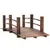Buy Outsunny 1.5M Wooden Garden Bridge Lawn Décor Stained Finish Arc Outdoor Pond Walkway w/ Railings Water Yard Decoration