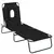 Buy Outsunny Outdoor Folding Sun Lounger with Face Hole, 4 Level Adjustable Backrest Reclining Garden Lounger, Garden Recliner Sunbed with 600 D Oxford Cloth Seat and Pillow for Beach, Black