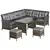 Buy Outsunny 8 Seater Rattan Sofa Set, Rattan Garden Furniture Set with Tempered Glass Table & Thick Cushions, Grey