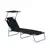 Buy Outsunny Outdoor Foldable Sun Lounger, 4 Level Adjustable Backrest Reclining Sun Lounger Chair with Angle Adjust Sun Shade Awning for Beach, Garden, Patio, Black