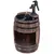 Buy Wood Barrel Patio Water Fountain Electric Pump Garden Decorative Ornament with Flower Planter Decor