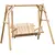 Buy Outsunny Outdoor 2 Seater Swing Chair Larch Wood Garden Swing Seat Porch Hammock Bench Lounger