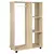 Buy Open Wardrobe on Wheels, Bedroom Wardrobe with Clothes Hanging Rail, 3 Storage Shelves, Mobile Garment Rack for Cloakroom, Hallway, Maple Wood-Effect