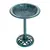 Buy Garden Bird Bath Outdoor Decrative Garden Feeder Stand with Scallop-like Pattern, Time-Worn Finish, 50cm, Green