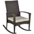 Buy Outsunny PE Rattan Garden Rocking Chair, Outdoor Rocking with Cushion, 160 KG Capacity Wicker Garden Armchair Rocker with Metal Frame for Patio, Porch, Balcony, Brown