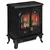 Buy HOMCOM Electric Fireplace Stove Heater with LED Fire Flame Effect, Double Door, Freestanding & Portable with Overheat Protection, 1000W/2000W, Black