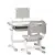 Buy Kids Study Desk and Chair Set w/ Adjustable Height, Storage, Drawer, Grey