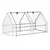 Buy Outsunny Mini Small Greenhouse with Steel Frame & PE Cover & Zipped Window Poly tunnel Steeple for Plants Vegetables, 180 x 90 x 90 cm, White