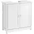 Buy Under Sink Bathroom Cabinet, Freestanding Under Sink Cabinet with 2 Doors and Adjustable Shelf for Basin without or with Pedestal, White