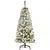 Buy 4FT Prelit Artificial Snow Flocked Christmas Tree with Warm White LED Light, Holiday Home Xmas Decoration, Green White