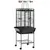 Buy 156cm Bird Cage,Large Parrot Cage with Open Play Top, Perch, Seed Guard, Wheels, Storage Shelf, Dark Grey