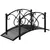 Buy Outsunny 102L x 48W x 49H Classic Metal Garden Bridge with Safety Railings Arc Footbridge Decorative Pond Bridge for Backyard Creek Stream, Black