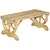 Buy 2-Person Garden Bench Rustic Wooden Outdoor Bench with Wheel-Shaped Legs Slatted Seat for Patio Natural Wood Effect
