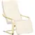 Buy HOMCOM Wooden Armchair, Upholstered Linen Lounge Chair with Adjustable Footrest & Removable Cushion, Poang Chair for Living Room, Cream White