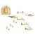Buy 8 Piece Cat Shelves Set, with Cat House, Three Perches, Three Scratching Posts