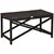 Buy PE Rattan Garden Side Table, Outdoor Coffee Table with X-Shape Frame, Mixed Brown