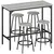 Buy Five-Piece Industrial-Style Bar Table Set - Grey/Black