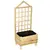 Buy Garden Planters with Trellis for Vine Climbing, Distressed Wooden Raised Beds, 90x43x150cm, Natural Tone
