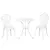 Buy Outsunny 3 Pcs Aluminium Bistro Set Garden Furniture Dining Table Chairs Antique Outdoor Seat Patio Seater White