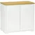 Buy Kitchen Sideboard, Storage Cabinet with Double Doors and Adjustable Shelf for Living Room, Entryway, White
