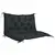Buy 2 Seater Bench Pad, Garden Chair Cushion with Back and Ties for Indoor and Outdoor Use, 98 x 100 cm, Black