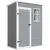 Buy Outsunny 5' x 3' Plastic Garden Shed with Floor, Outdoor Storage Shed with Lockable Door, Window and Vent for Garden, Patio, Grey