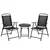 Buy Three-Piece Garden Seat Set, with Glass-Top Table - Black