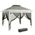 Buy Pop Up Canopy Tent with Double Roof, Zipped Mesh Sidewalls, Carrying Bag, Height Adjustable for Patio Garden, Dark Grey