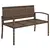 Buy All Weather Wicker Garden Loveseat, 2 Seater Poly Rattan Garden Bench, Outdoor Seating Bench Brown