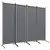 Buy 4 Panel Folding Room Divider, 1.7m Privacy Screen with Wide Feet, Portable Freestanding Metal Partition Separator for Office, Living Room, Bedroom, Dining Room, Dark Grey