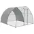 Buy Galvanised Outdoor Chicken Coop, with Cover, for 8-12 Chickens, Hens, Ducks, Rabbits, 3 x 3.8 x 2.2m - Silver Tone