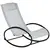 Buy Outsunny Outdoor Rocking Chair Sun Lounger Recliner Rocker with Texteline Fabric Patio Garden Relaxer with Pillow Grey