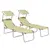 Buy Outsunny Folding Sun Lounger Set of 2 with Canopy, Reclining Sunbed with 4-Position Adjustable Backrest, 600D Oxford Cloth, Portable Garden Lounger Recliner Chair for Beach, Camping, Patio, Beige