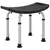 Buy Height Adjustable Bath Stool, Aluminium Shower Stool with Non-Slip Pads for Elderly, Disabled, Seniors, Pregnant, Black
