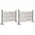 Buy Set of 2 Expanding Garden Fencc, Aluminium Freestanding Foldable Picket Fence, 300cmx103.5 cm, Dark Brown