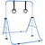 Buy HOMCOM Adjustable Height, Foldable Kids Gymnastics Bar w/ Non-slip Rubber Floor Rings, for 3+ Years, Blue