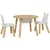 Buy 3-Piece Kids Activity Table Set with Centre Mesh Bag, Bear-Shaped Backrest, for Arts and Crafts, Reading, Dining